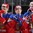 COLOGNE, GERMANY - MAY 16: Russia's Vladimir Tkachyov #70, Alexander Barabanov #21 and Sergei Plotnikov #16 look on after a 5-3 preliminary round loss to the U.S. at the 2017 IIHF Ice Hockey World Championship. (Photo by Andre Ringuette/HHOF-IIHF Images)

